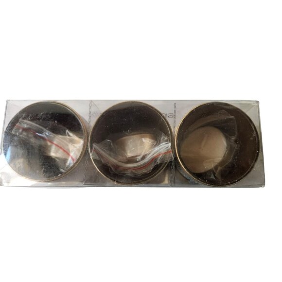 Candles Brown Glitter Snowflake Tea Light  2 1/2 " Tall 2" Top Gift Box Set of 3 - Picture 5 of 14